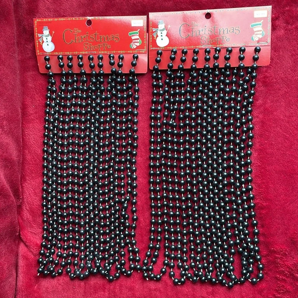 18 ft Black Beaded Garlands 2 pk